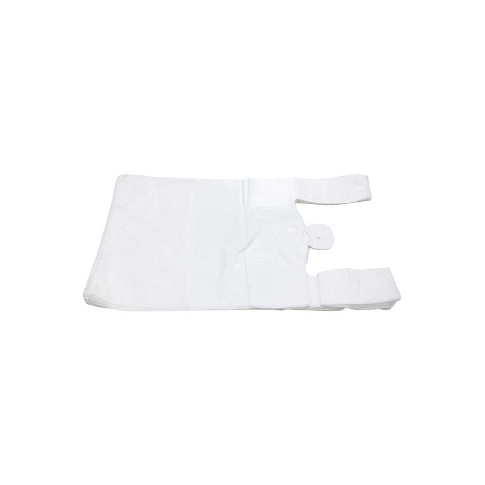 Disposable Plastic Carry Bag White Medium 15 KG