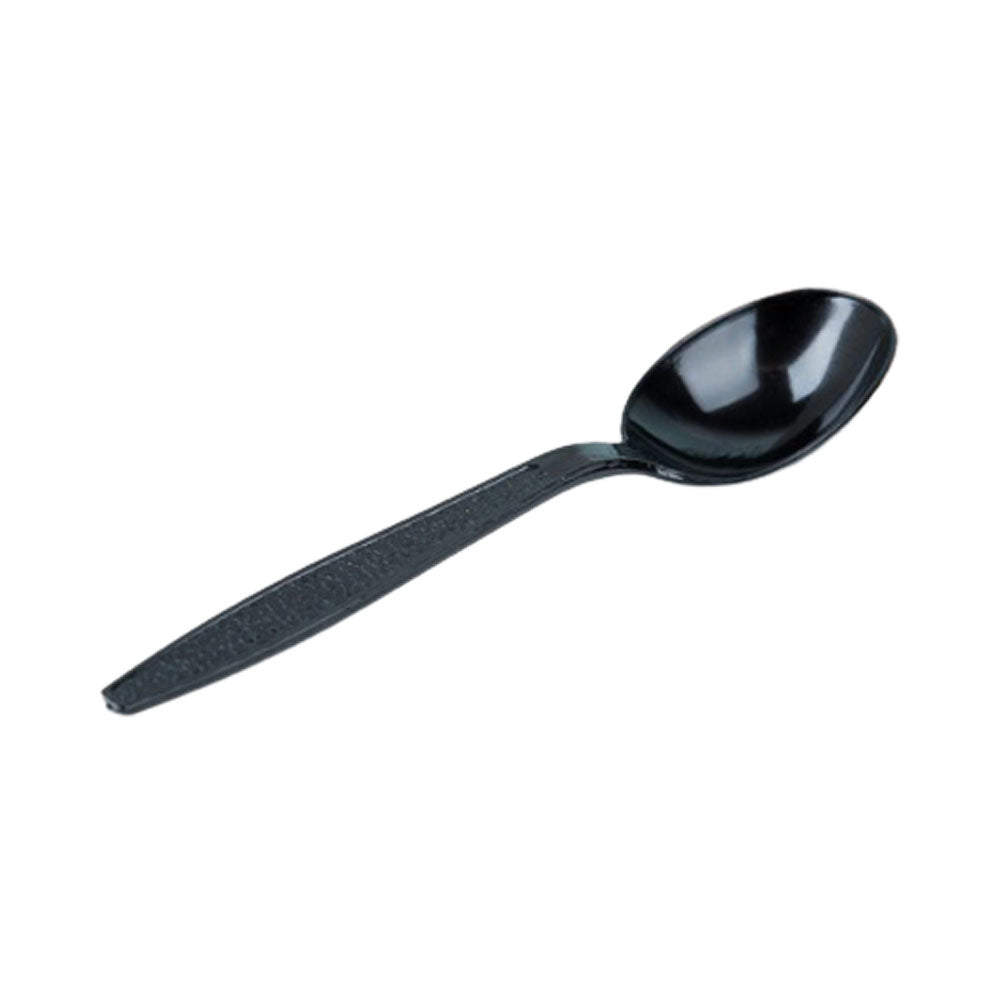 Disposable Black Plastic Spoon HD 40X50 Pieces