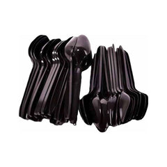 Disposable Black Plastic Spoon HD 40X50 Pieces