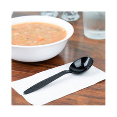 Disposable Black Plastic Spoon HD 40X50 Pieces