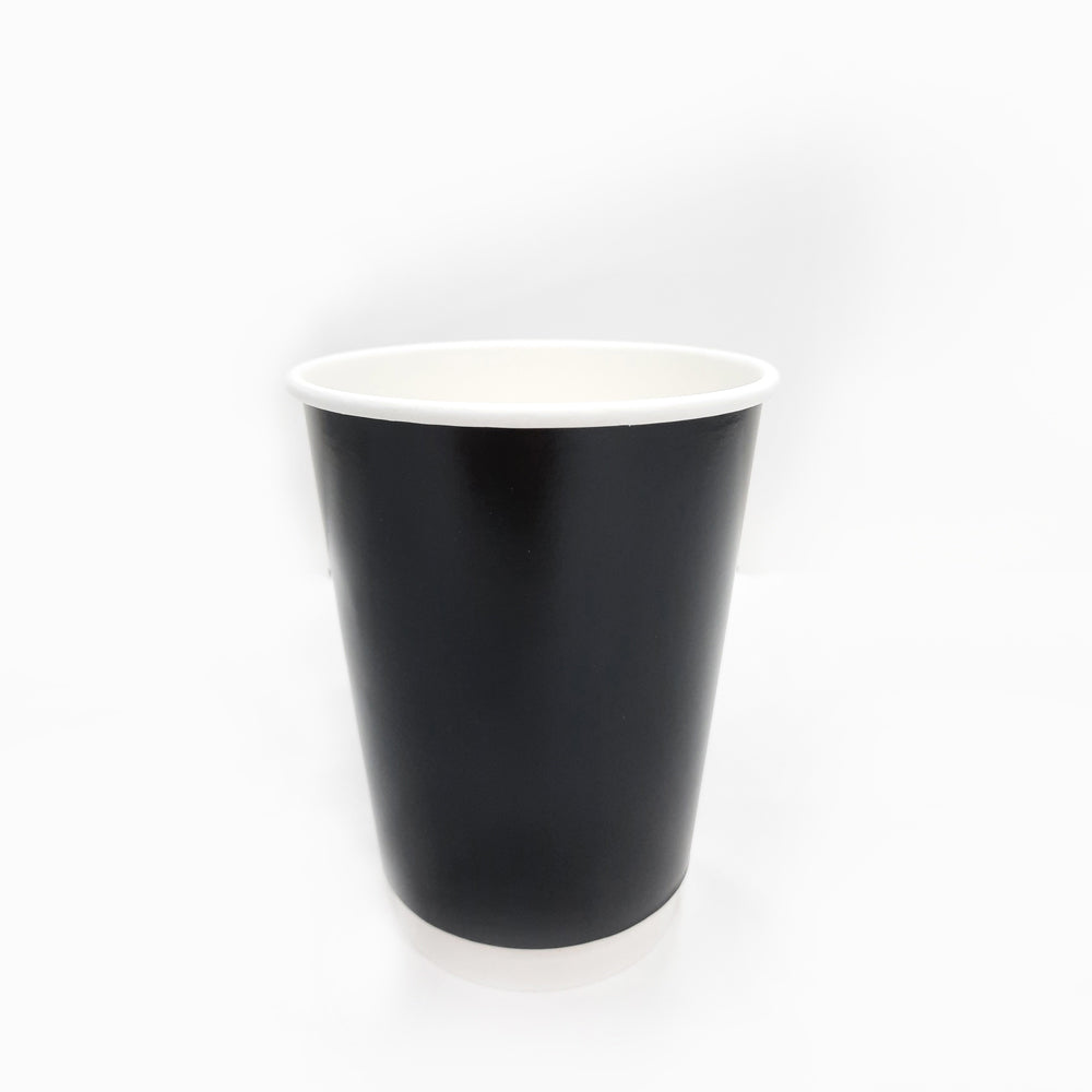 Double Wall Coffee Cup Black Without Lid 25 Pieces