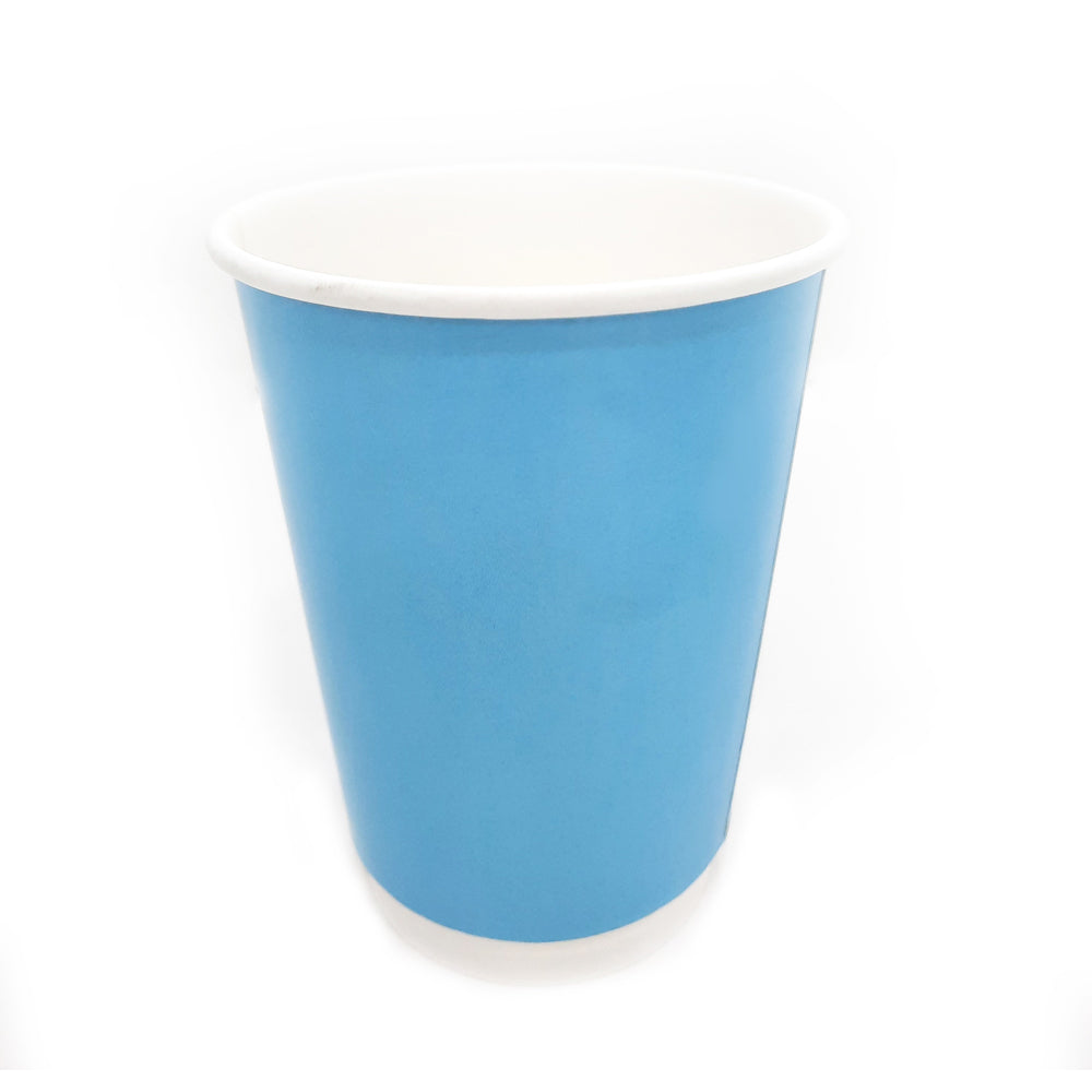 Double Wall Coffee Cup Blue Without Lid 25 Pieces