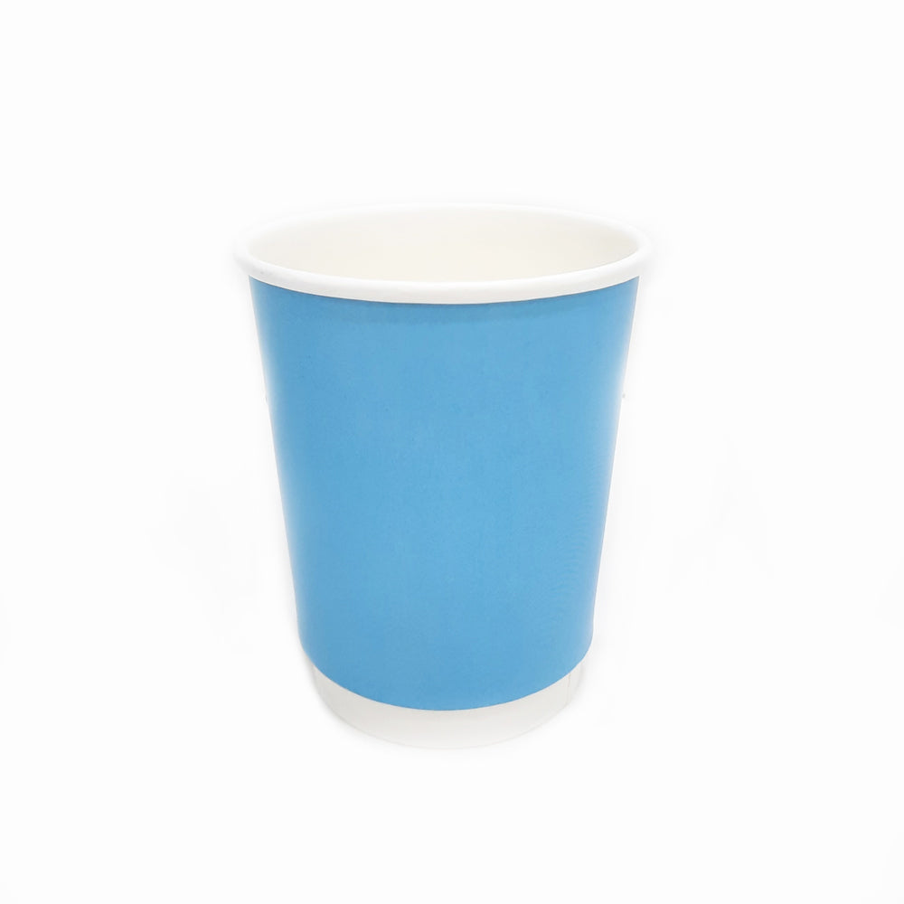 Double Wall Coffee Cup Blue Without Lid 25 Pieces