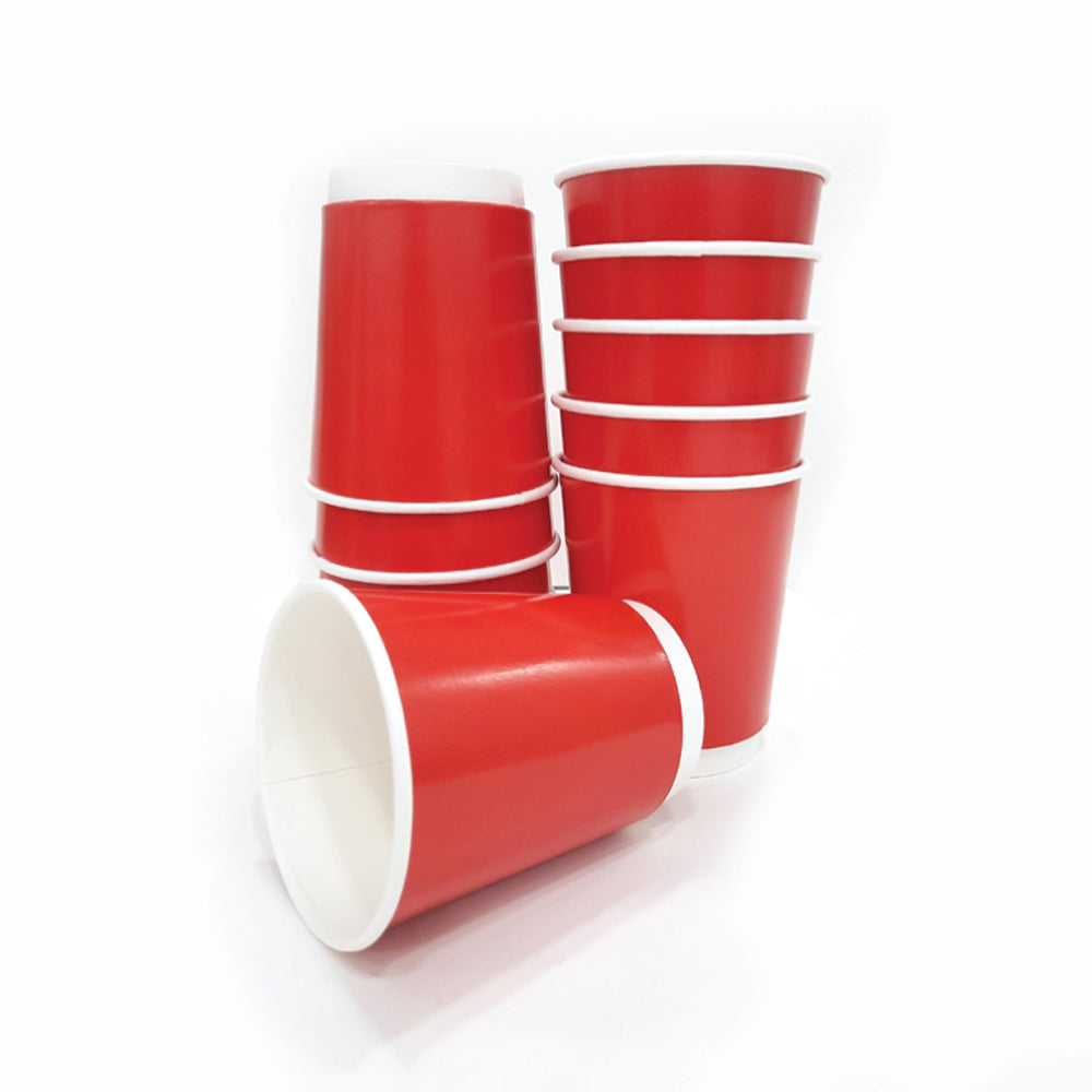 Double Wall Coffee Cup Red Without Lid 50 Pieces