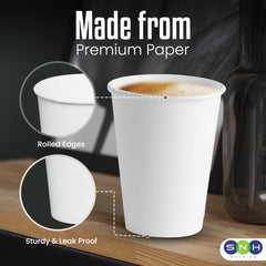 Paper Cup 12 Oz Single Wall 1X500 Pieces