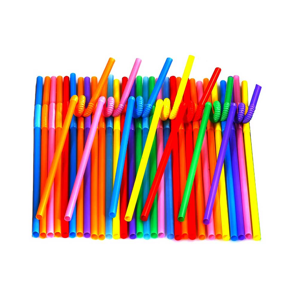 Fancy Flexible Straw Multi Color 6MM 2400 Pieces