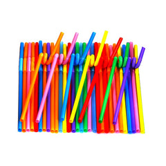 Fancy Flexible Straw Multi Color 6MM 2400 Pieces