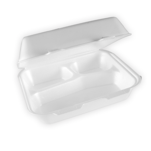 Disposable Foam Lunch Box LB3 1X100 Pieces