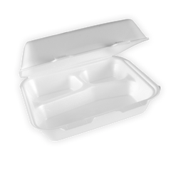 Disposable Foam Lunch Box LB3 1X100 Pieces