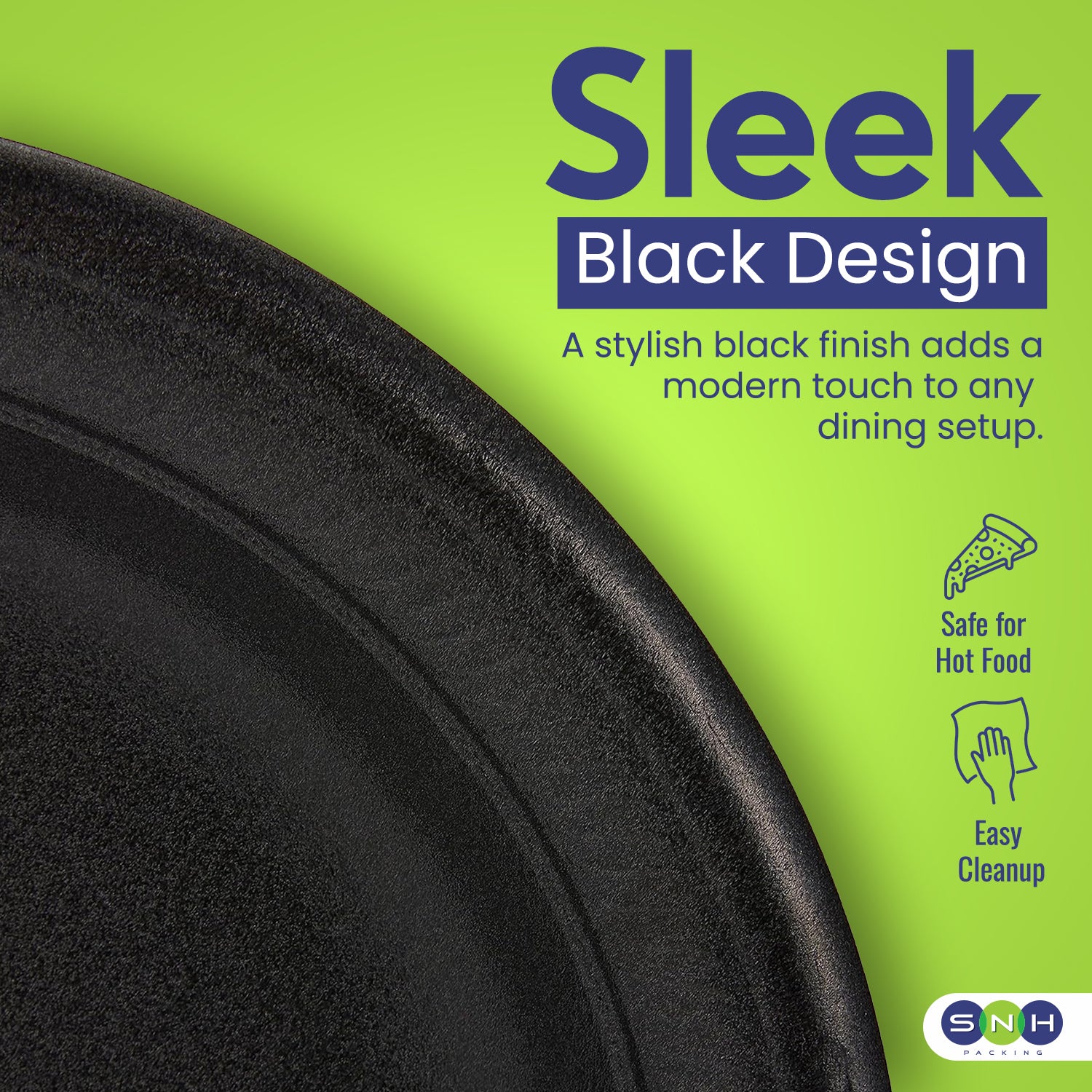 Disposable Black Foam Plates