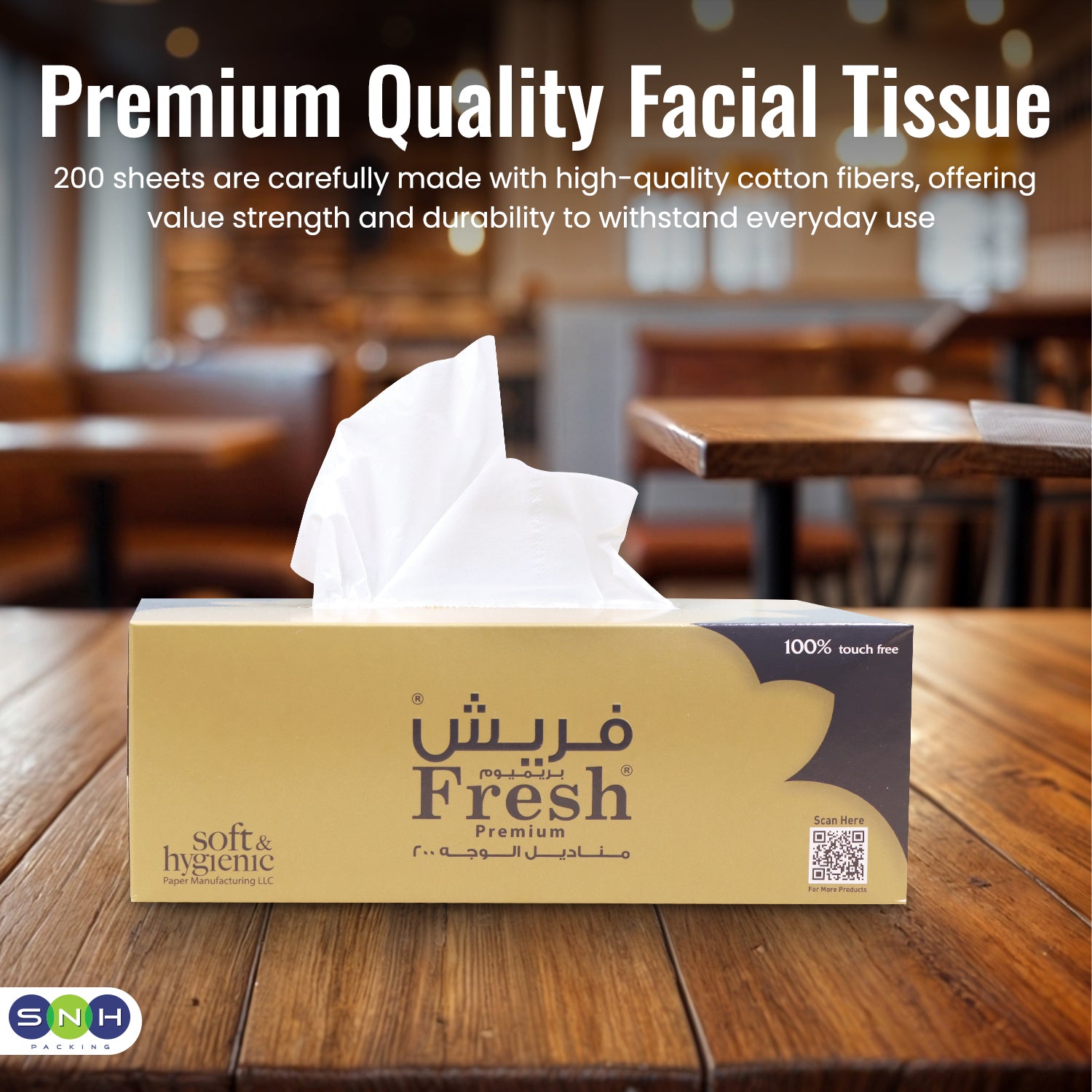 Fresh Facial Tissue 200 Sheet Pack of 10 Pieces