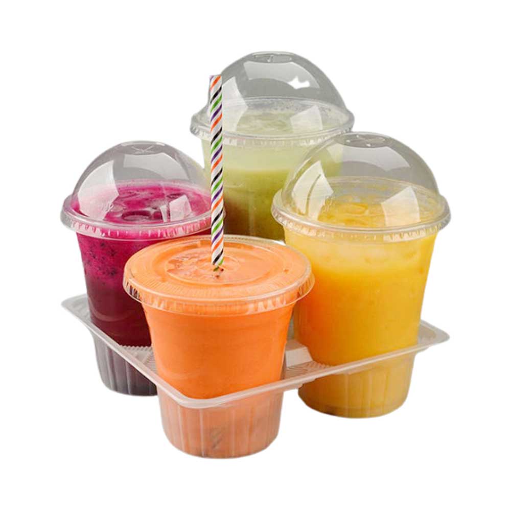 Juice Cup Holder Plastic 4 Can 1X250 Pieces