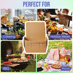 Kraft Lunch Box Without Window 25 Pieces
