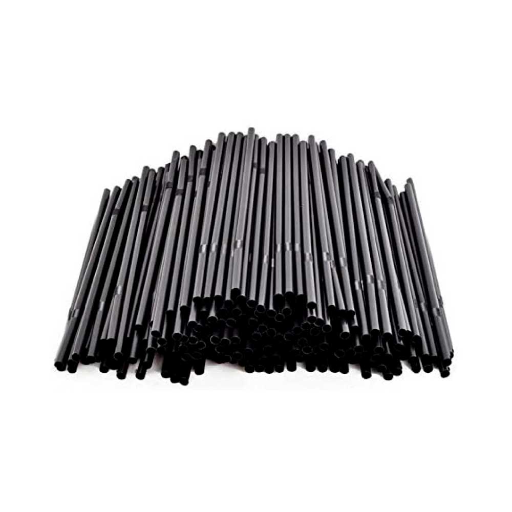 Straw Black Wrapped 6MM 20X500 Pieces