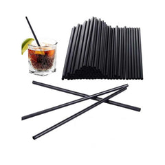 Straw Black Wrapped 6MM 20X500 Pieces