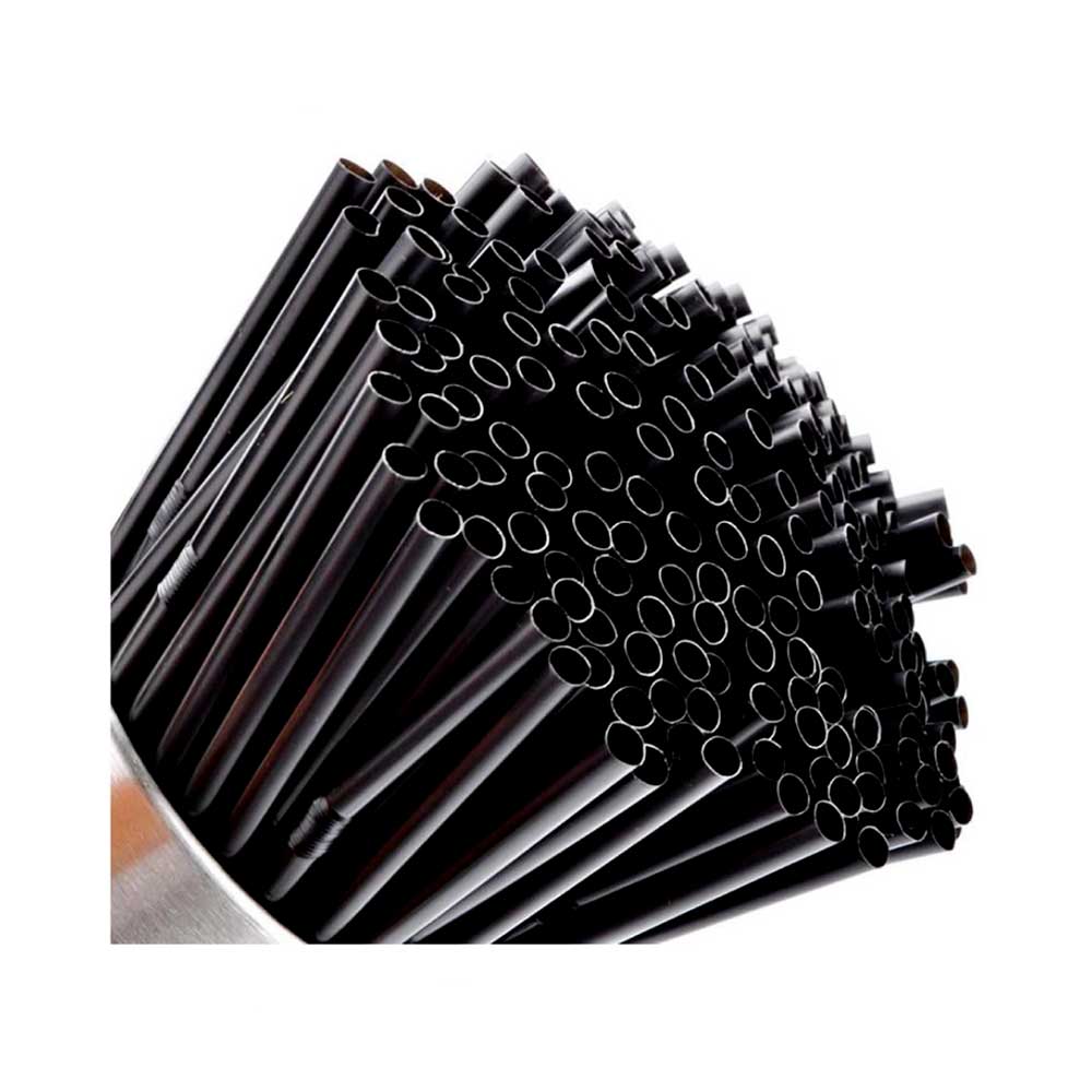 Straw Black Wrapped 6MM 20X500 Pieces