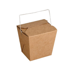 Kraft Paper Noodle Box With Handle 1X100 Pieces