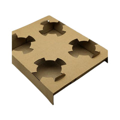 Brown Paper Corrugated 4 Cup Holder 1X300 Pieces