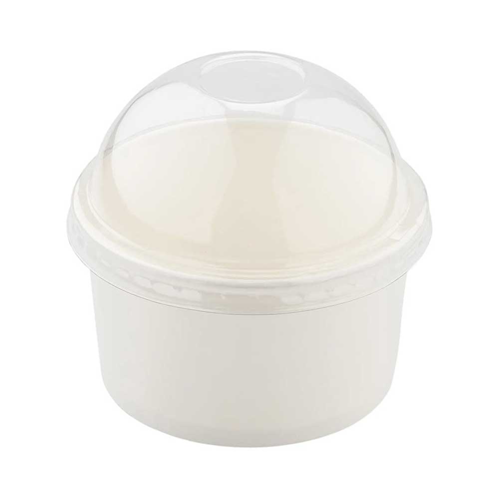 Paper Ice Cream Cup 10 Oz With Dome Lid 1X1000 Pieces