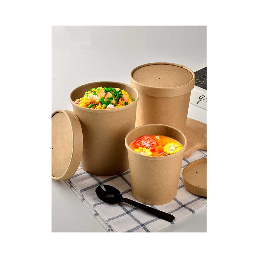 Kraft Soup Bowl Brown 32 OZ With Lid 1X500 Pieces