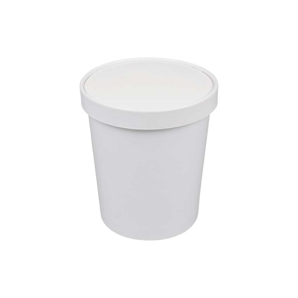 Paper Soup Bowl Lid 32oz White 1X500 Pieces