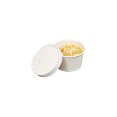 Paper Soup Bowl Lid 8oz White 1X500 Pieces