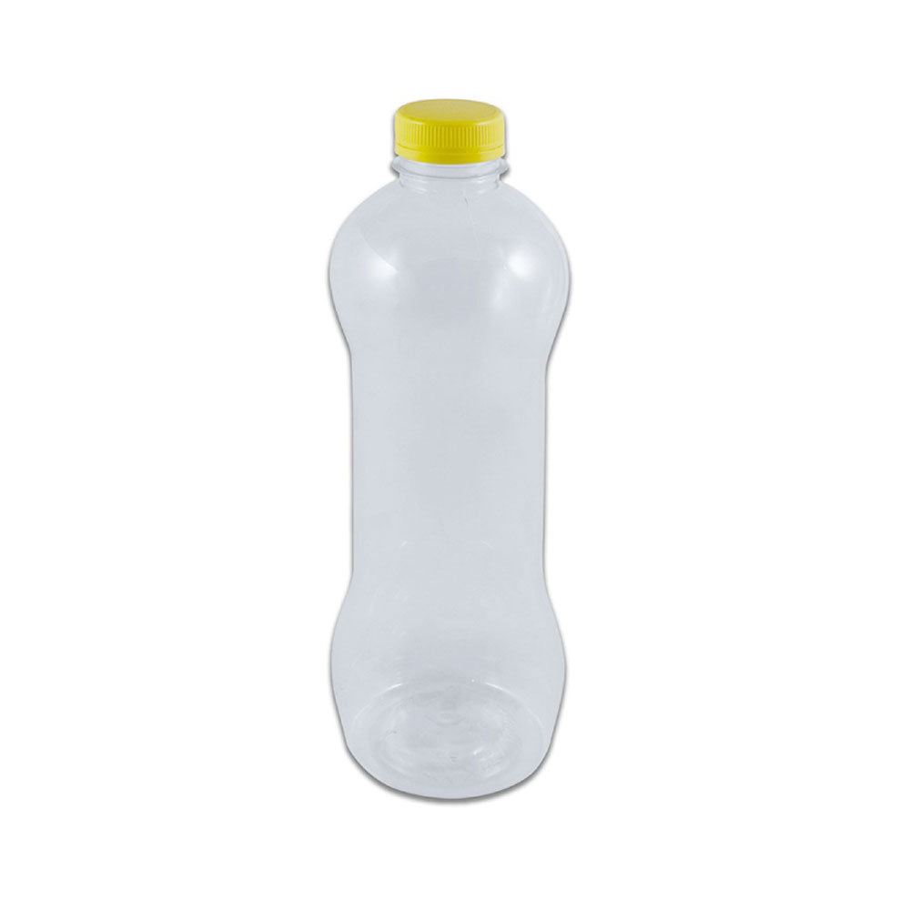 Plastic Juice Bottle 1000ml Dumbel Shape Lid 100 Pieces