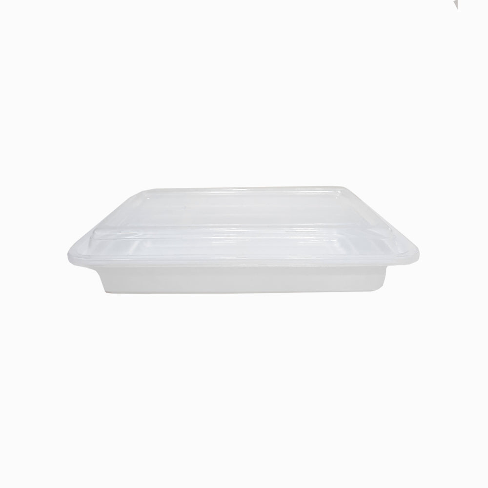 Microwave Container White With Lid 1X150 Pieces