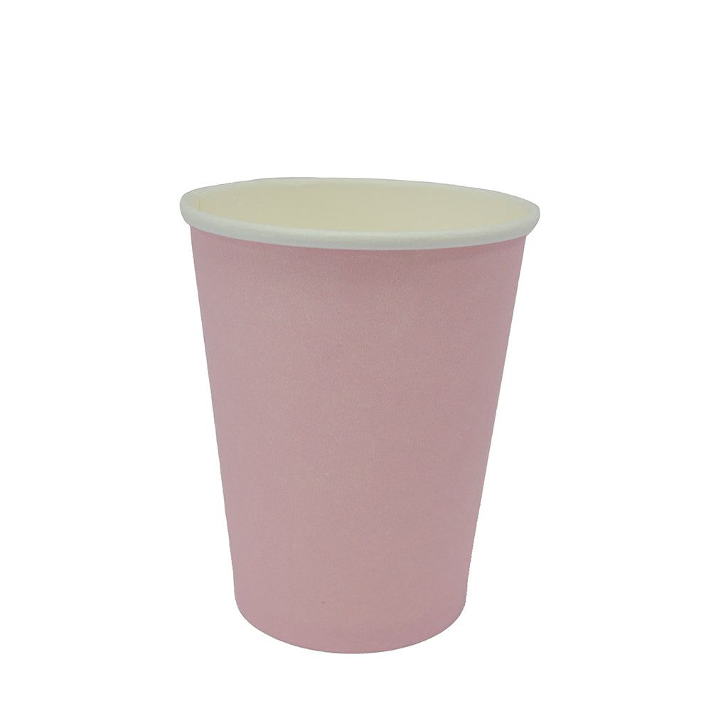 Single Wall Paper Cup Pink 8 Oz Without Lid