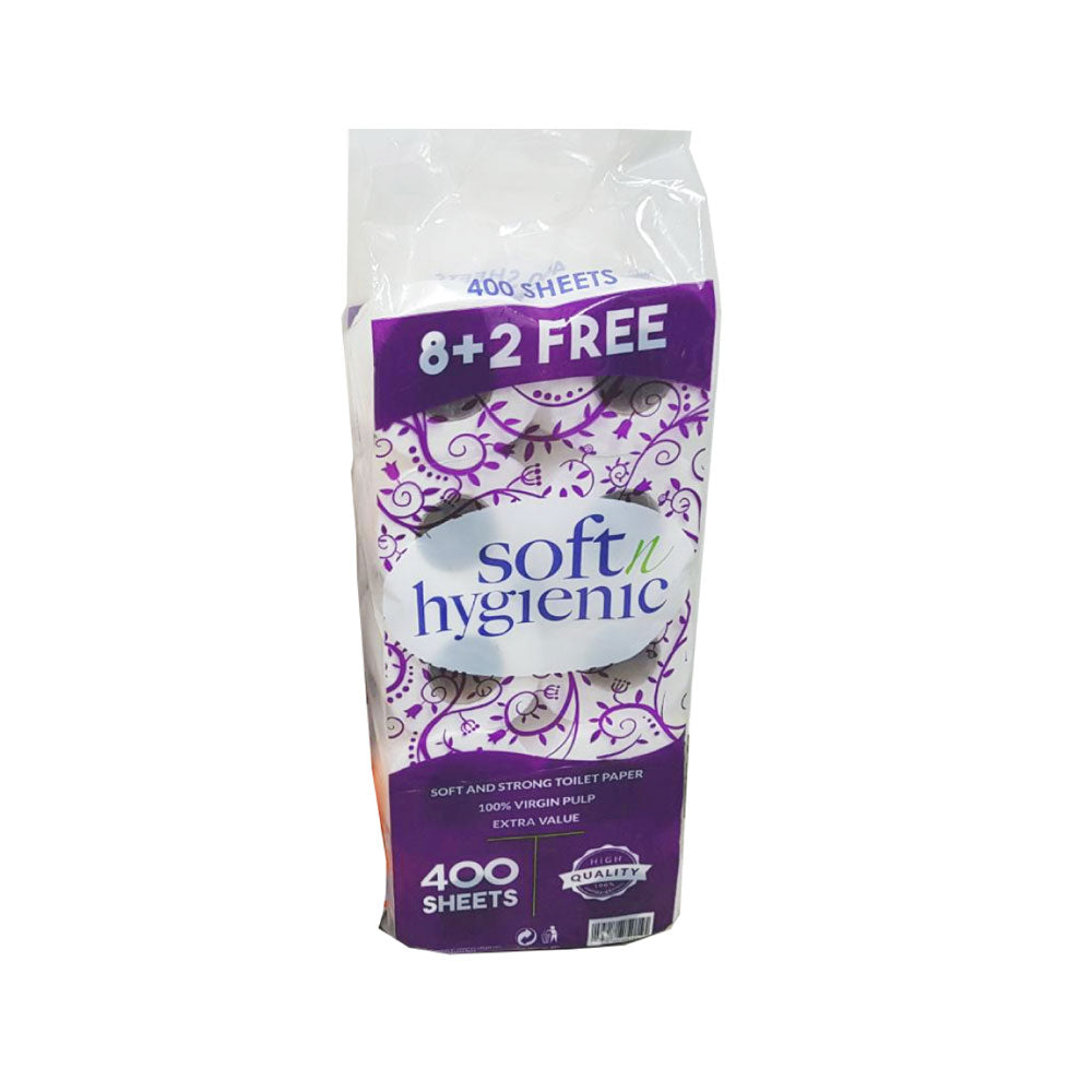 Soft N Hygienic Toilet Roll 400 Sheets 10X10 Pieces