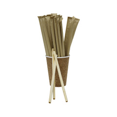 Bamboo Wooden Straw 6MM With Wrapped 1000 Pieces