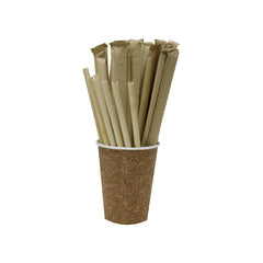 Bamboo Wooden Straw 6MM With Wrapped 1000 Pieces