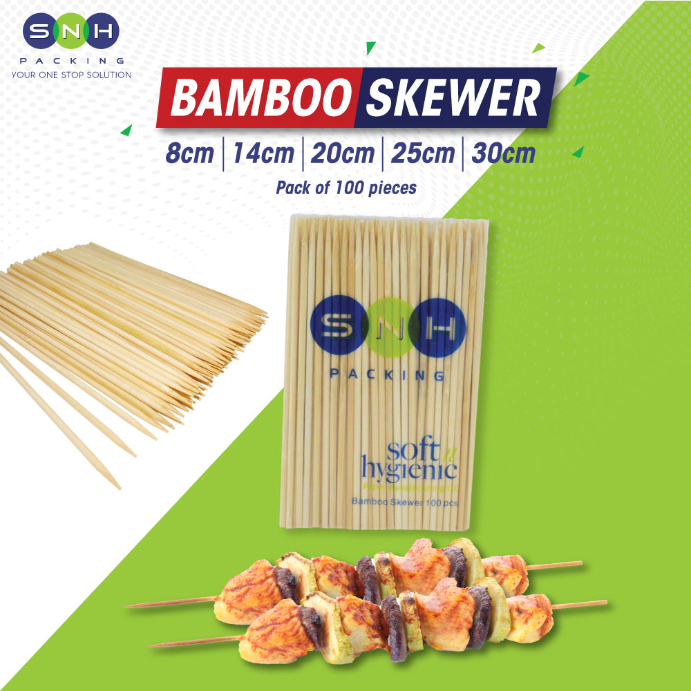 SNH Bamboo Skewer Sticks 100 Pieces