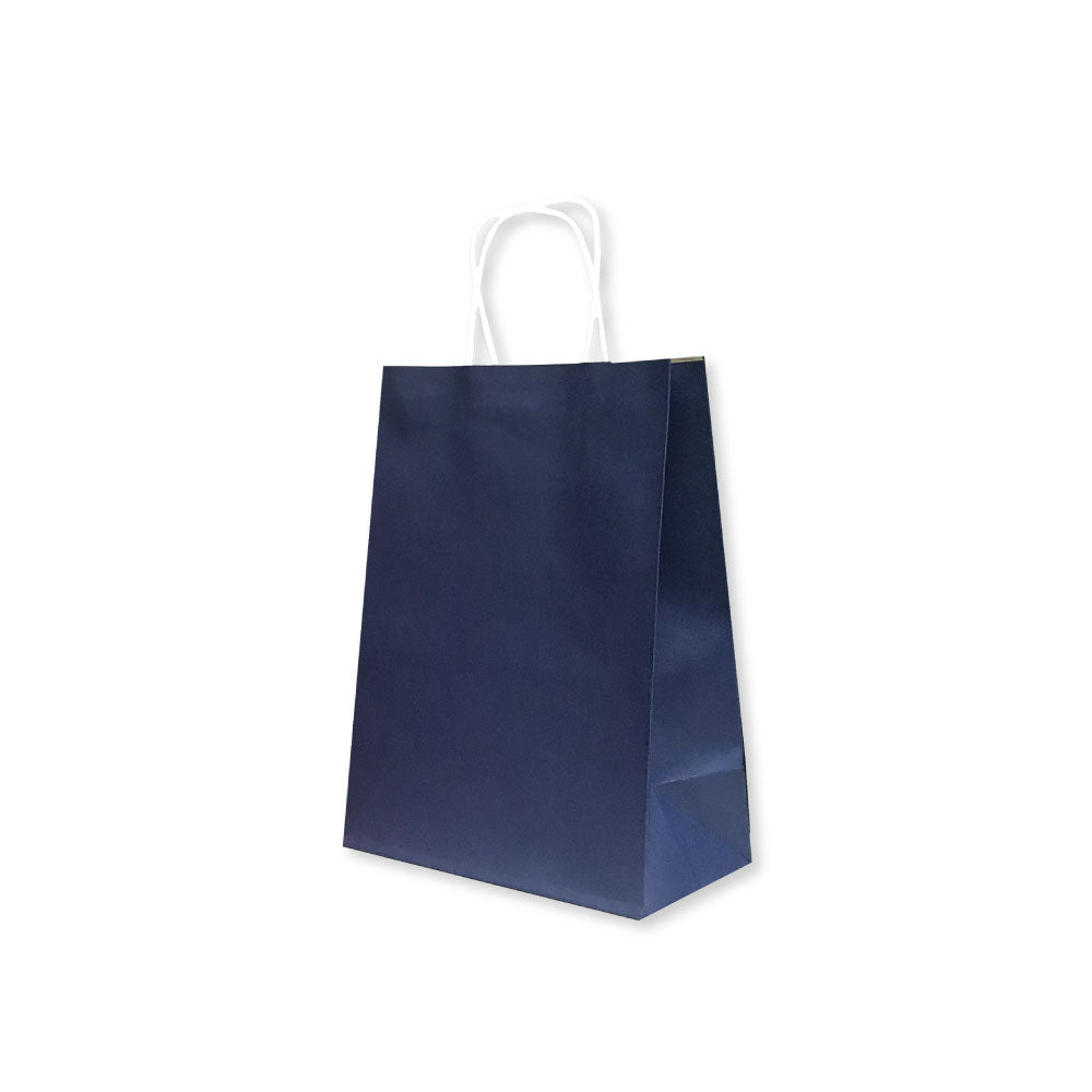 Navy Blue Paper Bag 24X28X12CM Twisted Handle