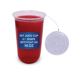 Customized U-Shape PET Juice Cups UAE