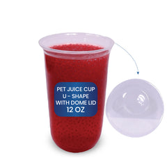 Customized U-Shape PET Juice Cups UAE
