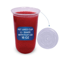 Customized U-Shape PET Juice Cups UAE