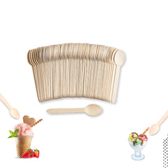 Disposable Wooden Ice Cream Spoon