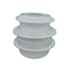 Microwave Container White With Lid 1X150 Pieces