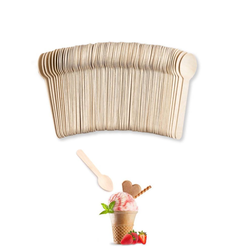 Disposable Wooden Ice Cream Spoon