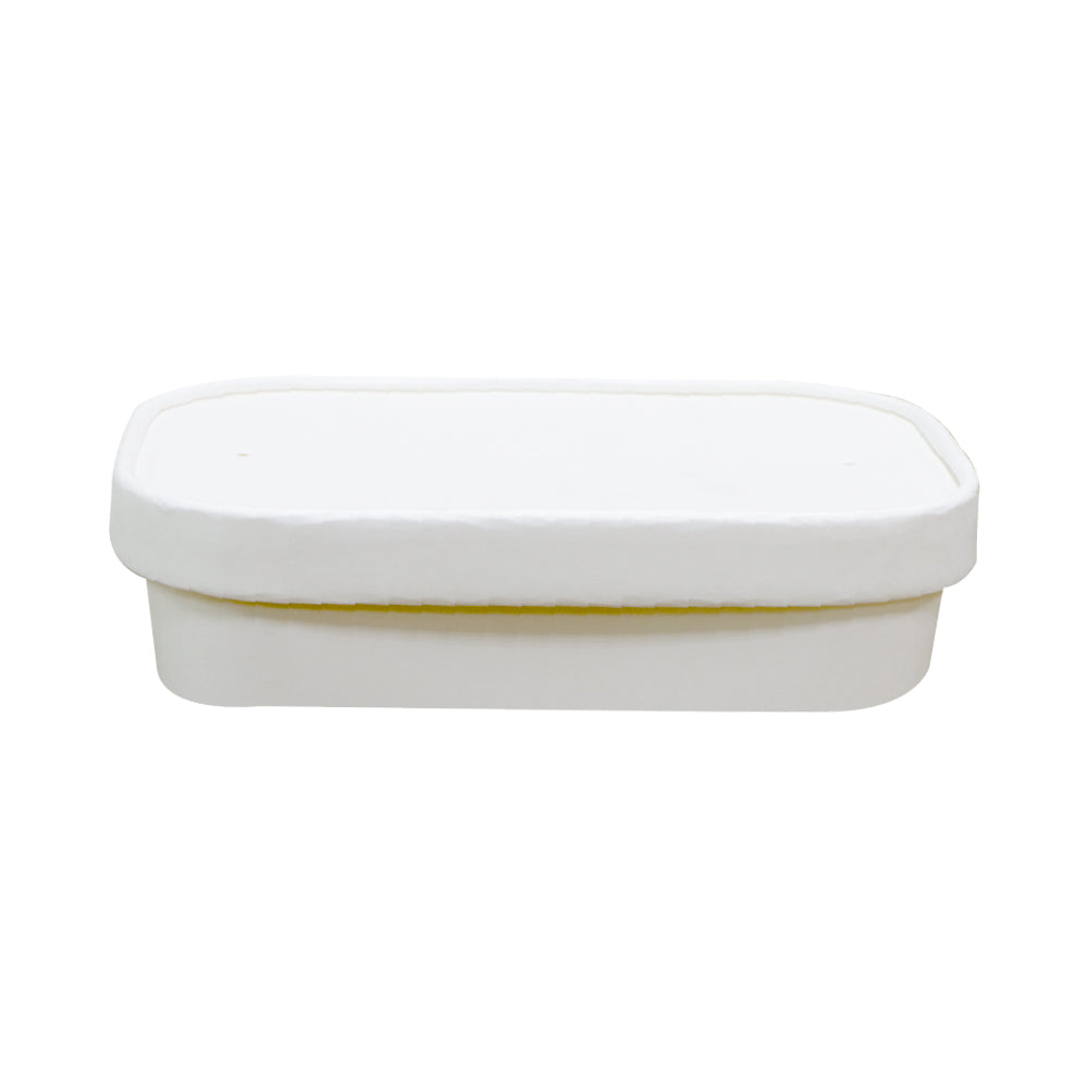 White Paper Container 500ML With Paper Lid 300 Pieces