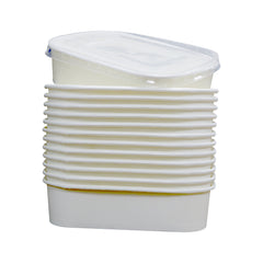 White Paper Container 650ML With PP 300 Pieces